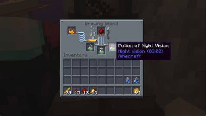 How to brew night vision potion minecraft
