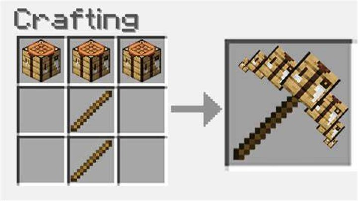 How to create a pickaxe in minecraft