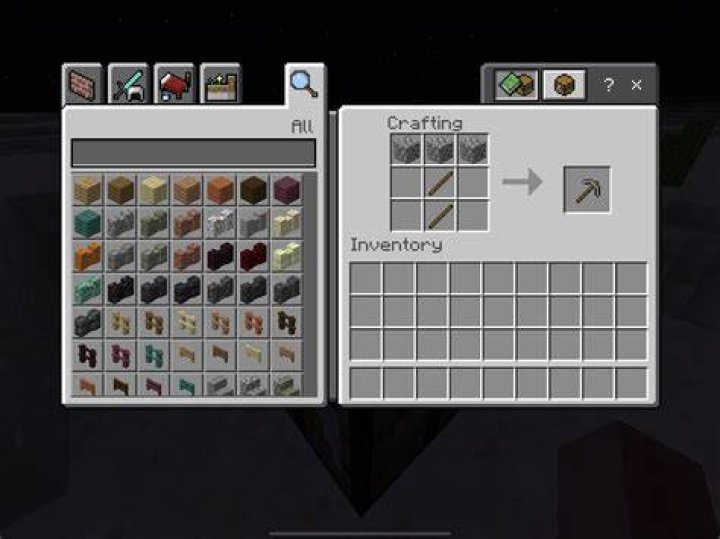 How to make a pickax in minecraft