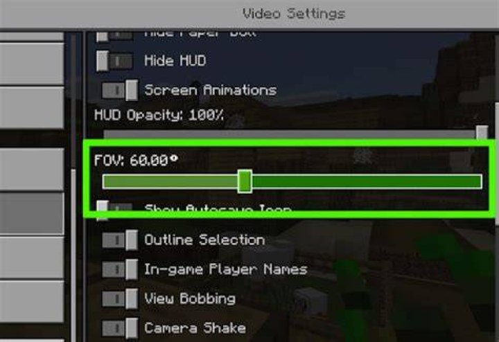 What is the normal fov in minecraft